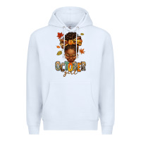 White october girl afro woman fall Premium Hoodie - texasbilliewilder
