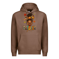 Chestnut october girl afro woman fall Premium Hoodie - texasbilliewilder