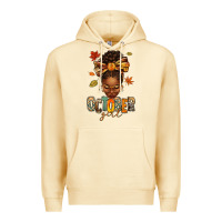Pina Colada october girl afro woman fall Premium Hoodie - texasbilliewilder