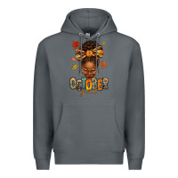 Rock october girl afro woman fall Premium Hoodie - texasbilliewilder