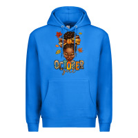 True Royal october girl afro woman fall Premium Hoodie - texasbilliewilder