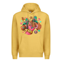 Antique Gold pink christmas black girl sneakers Premium Hoodie - RanaPortraitStore