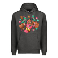 Charcoal Heather pink christmas black girl sneakers Premium Hoodie - RanaPortraitStore