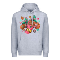 Heather Grey pink christmas black girl sneakers Premium Hoodie - RanaPortraitStore