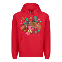 Red pink christmas black girl sneakers Premium Hoodie - RanaPortraitStore