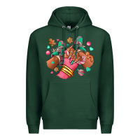Sports Green pink christmas black girl sneakers Premium Hoodie - RanaPortraitStore