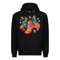 Black pink christmas black girl sneakers Premium Hoodie - RanaPortraitStore