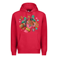 Cardinal pink christmas black girl sneakers Premium Hoodie - RanaPortraitStore