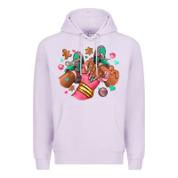Lilac pink christmas black girl sneakers Premium Hoodie - RanaPortraitStore