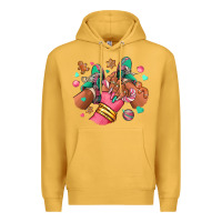 Mustard pink christmas black girl sneakers Premium Hoodie - RanaPortraitStore