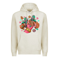 Oatmeal Heather pink christmas black girl sneakers Premium Hoodie - RanaPortraitStore