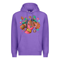 Purple pink christmas black girl sneakers Premium Hoodie - RanaPortraitStore