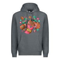 Rock pink christmas black girl sneakers Premium Hoodie - RanaPortraitStore