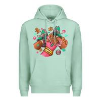 Pink Christmas Black Girl Sneakers Premium Hoodie | Teevron