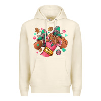 Tofu pink christmas black girl sneakers Premium Hoodie - RanaPortraitStore