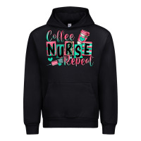 Black coffee nurse repeat Urban Hoodie - RanaPortraitStore