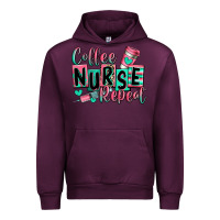 Mauve Wine coffee nurse repeat Urban Hoodie - RanaPortraitStore