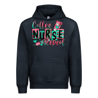 Navy coffee nurse repeat Urban Hoodie - RanaPortraitStore
