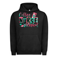 Pigment Black coffee nurse repeat Urban Hoodie - RanaPortraitStore