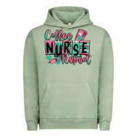 Pigment Oil Green coffee nurse repeat Urban Hoodie - RanaPortraitStore