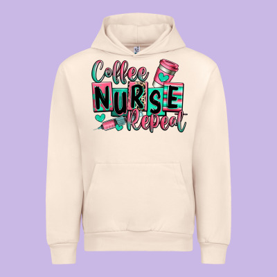 Coffee Nurse Repeat Urban Hoodie Designed By Ranaportraitstore