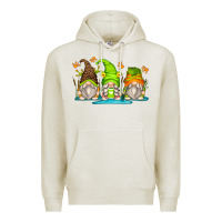 Oatmeal Heather frog gnomes Premium Hoodie - Zillion Design Studio