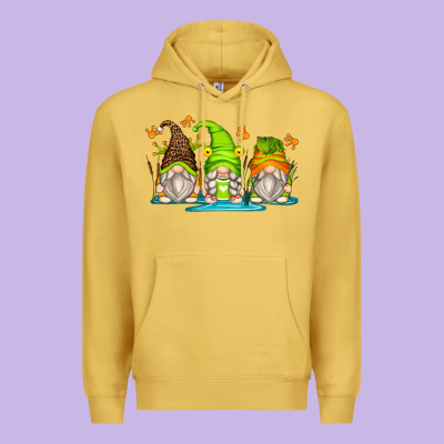 Frog Gnomes Premium Hoodie Designed By Zillion Design Studio