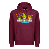 Burgundy frog gnomes Premium Hoodie - Zillion Design Studio
