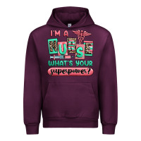 Mauve Wine im a nurse whats your superpower Urban Hoodie - RanaPortraitStore