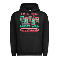 Pigment Black im a nurse whats your superpower Urban Hoodie - RanaPortraitStore