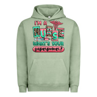 Pigment Oil Green im a nurse whats your superpower Urban Hoodie - RanaPortraitStore