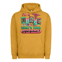 Pigment Peanut Butter im a nurse whats your superpower Urban Hoodie - RanaPortraitStore