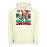 Pigment Pistachio im a nurse whats your superpower Urban Hoodie - RanaPortraitStore