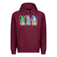 Burgundy floral gnomes Premium Hoodie - Zillion Design Studio