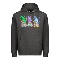 Charcoal Heather floral gnomes Premium Hoodie - Zillion Design Studio