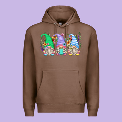 Floral Gnomes Premium Hoodie Designed By Zillion Design Studio