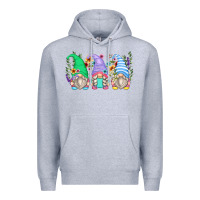 Heather Grey floral gnomes Premium Hoodie - Zillion Design Studio