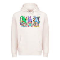 Pale Pink floral gnomes Premium Hoodie - Zillion Design Studio