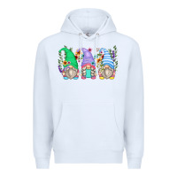 White floral gnomes Premium Hoodie - Zillion Design Studio