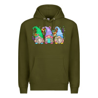 Army Green floral gnomes Premium Hoodie - Zillion Design Studio