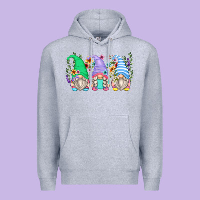 Floral Gnomes Premium Hoodie Designed By Zillion Design Studio