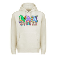 Oatmeal Heather floral gnomes Premium Hoodie - Zillion Design Studio