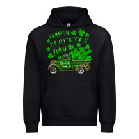 Black happy st. patricks day shamrock farm truck Urban Hoodie - RanaPortraitStore
