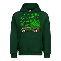 Forest Green happy st. patricks day shamrock farm truck Urban Hoodie - RanaPortraitStore