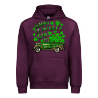 Mauve Wine happy st. patricks day shamrock farm truck Urban Hoodie - RanaPortraitStore