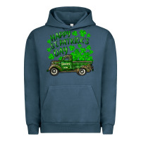 Pigment Midnight Navy happy st. patricks day shamrock farm truck Urban Hoodie - RanaPortraitStore