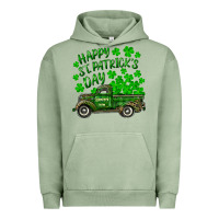 Pigment Oil Green happy st. patricks day shamrock farm truck Urban Hoodie - RanaPortraitStore