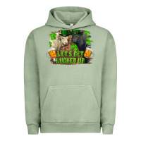 Pigment Oil Green lets get lucked up charolais and black angus bull Urban Hoodie - RanaPortraitStore