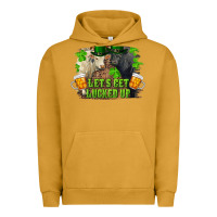 Pigment Peanut Butter lets get lucked up charolais and black angus bull Urban Hoodie - RanaPortraitStore