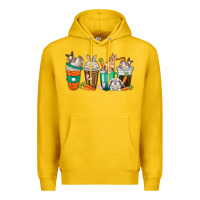 Lemon rabbit coffee cups Premium Hoodie - texasbilliewilder